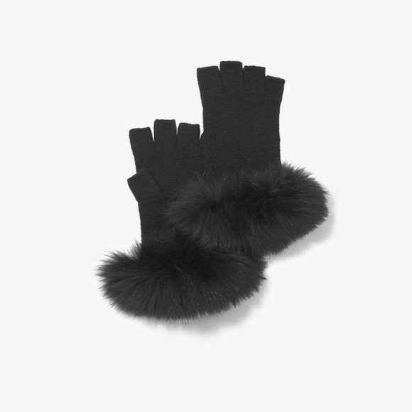 Michael Kors Accessories - Michael Kors fingerless gloves Genuine Fox Fur